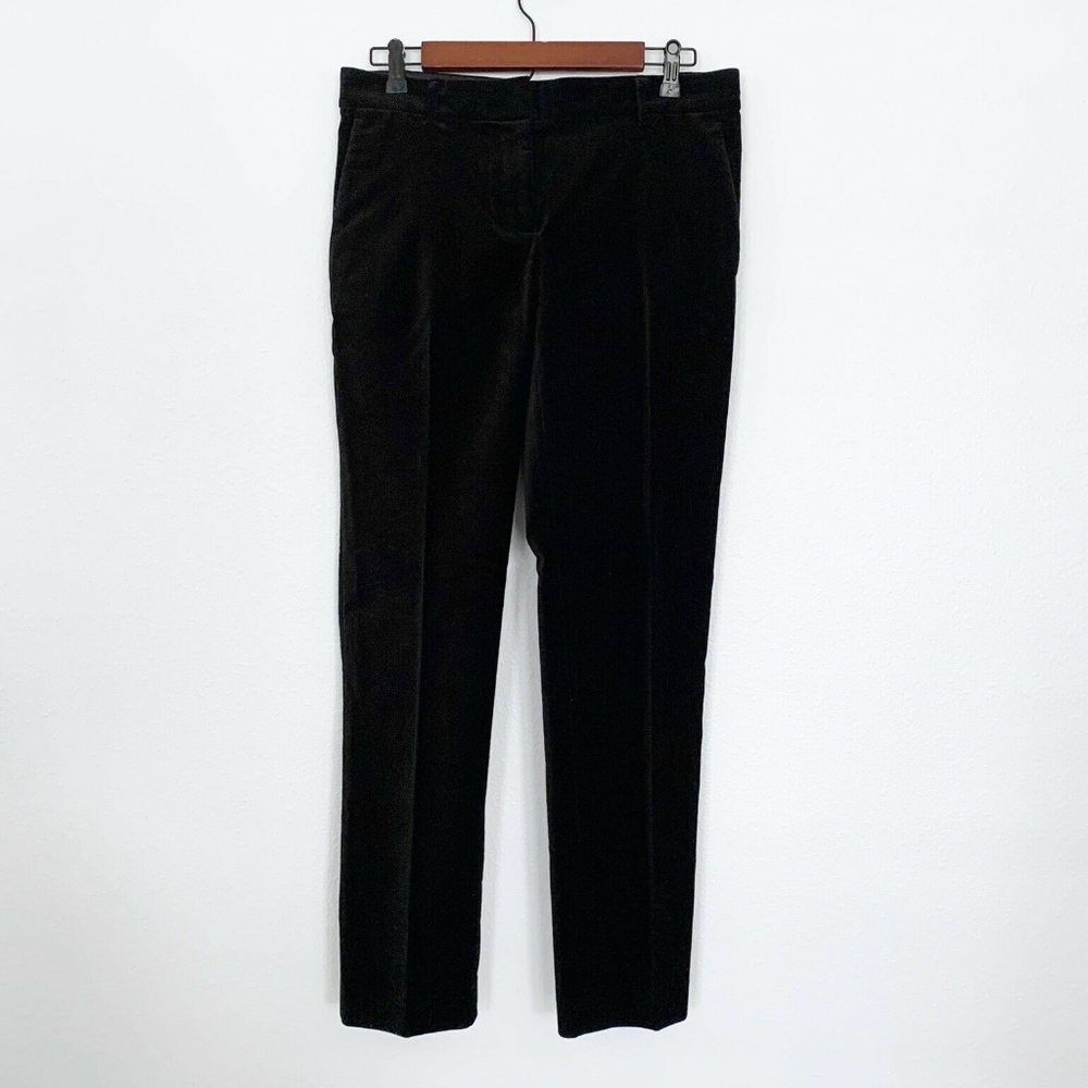 Ann Taylor Black Mid Rise Velvet Ankle Pants - Picture 3 of 8